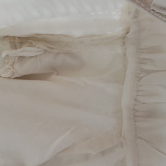 Emma Domb Vintage Long Tiered Cream Lace Dress, Size 13 - Picture 11 of 12